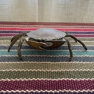 Brass Crab Sculpture Trinket Box